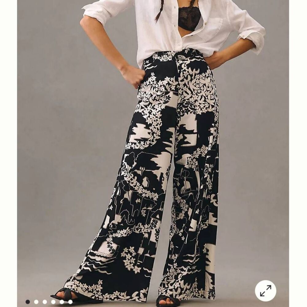 Anthropologie Tiny Anne Printed Wide Leg Pants